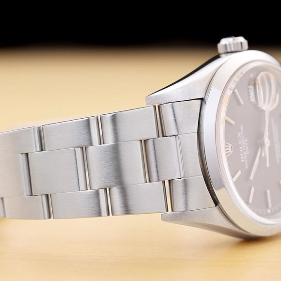 Rolex Grey Date 34mm Men's Unisex Watch - Picture 6 of 9